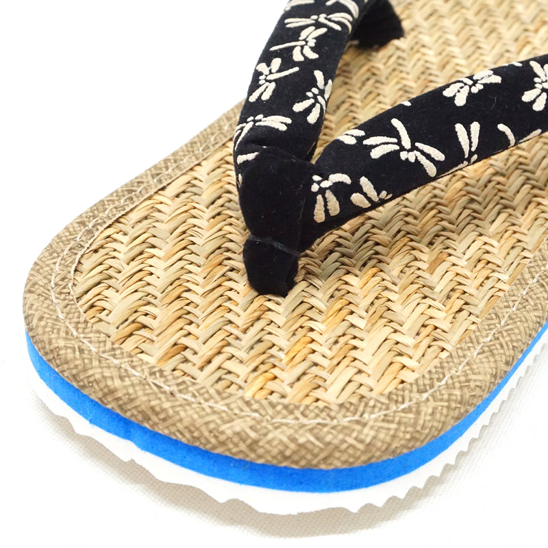 Japanese Sandals for Children. "ZORI" Rubber sandals made in Japan. "Black / Dragonfly"