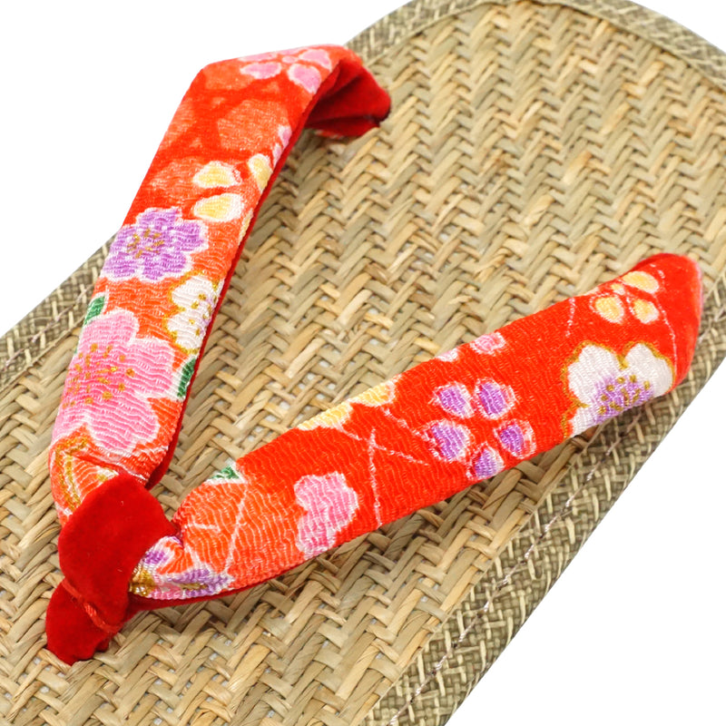 Japanese Sandals for Children. "ZORI" Rubber sandals made in Japan. "Red"