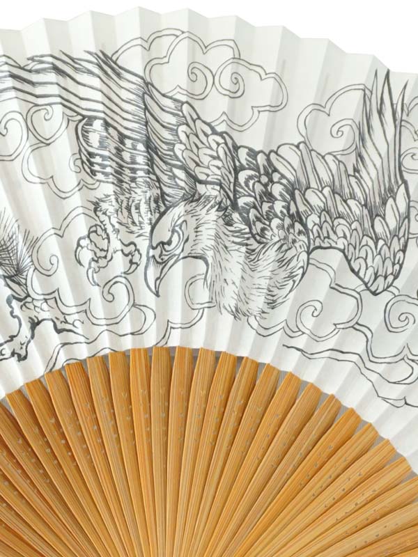 Folding Fan. Double-Sided Design made in Kyoto, Japan. Japanese Hand Fan. "Mt. Fuji / 富士山1513"