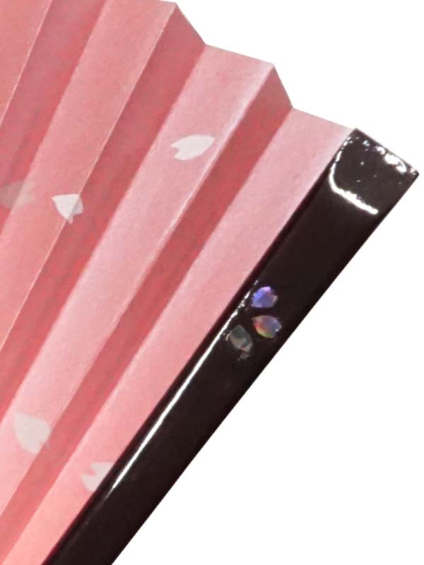 Folding Fan. Double-Sided Design made in Kyoto, Japan. Japanese Hand Fan. "Cherry Blossom / 桜と月506"