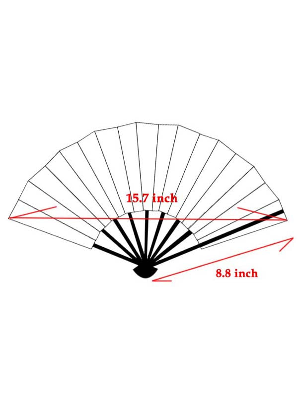 Folding Fan. Double-Sided Design made in Kyoto, Japan. Japanese Hand Fan. "Red-Mt.Fuji & Violent Waves/赤富士.荒波1393"