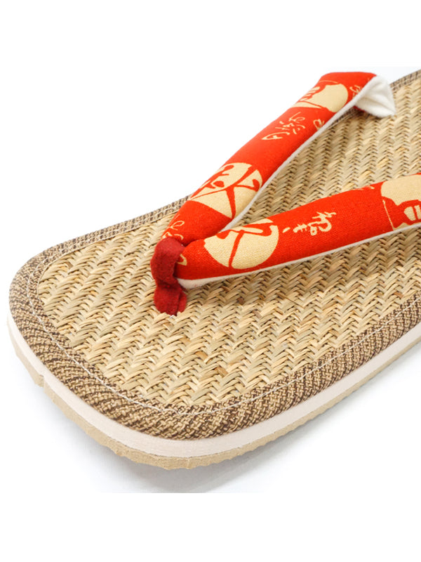 Japanese sandals "ZORI" Rubber sandals for Ladies. made in Japan. / Red