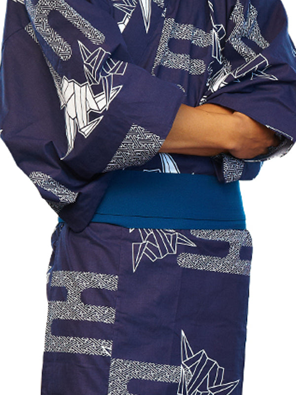 Cintura Yukata per adulto (solo OBI) Blu verde
