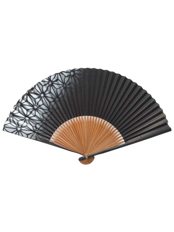 Folding Fan. made in Kyoto, Japan. Japanese Hand Fan. "Hemp leaf"