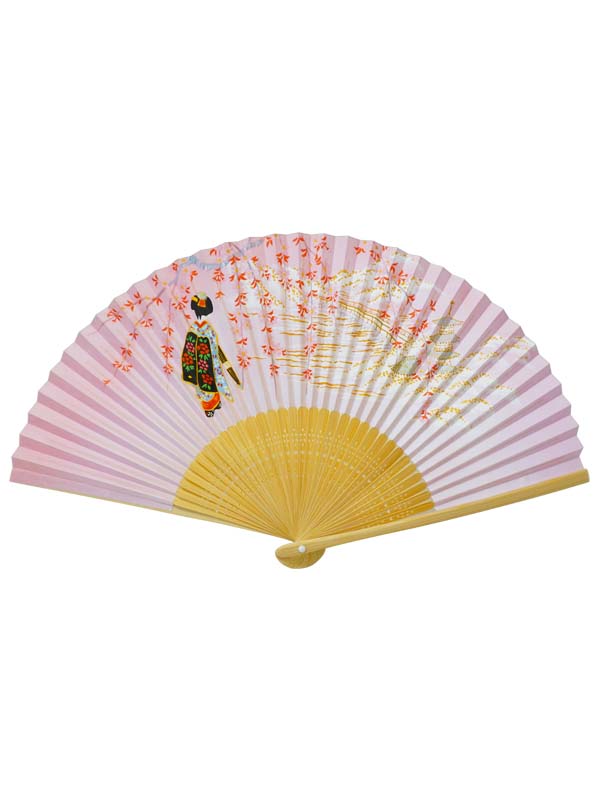Folding Fan. made in Kyoto, Japan. Japanese Hand Fan. "MAIKO"