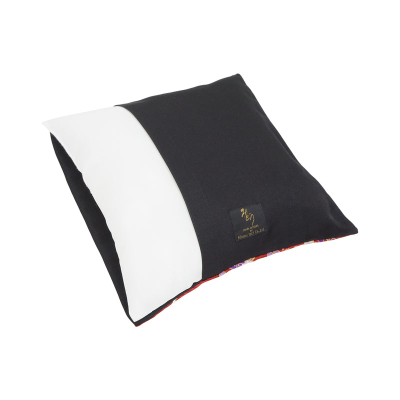 坐垫套由高级OBI制成。日本制造。日本图案靠垫。11.8×11.8" (30cm) "花筏子/红"