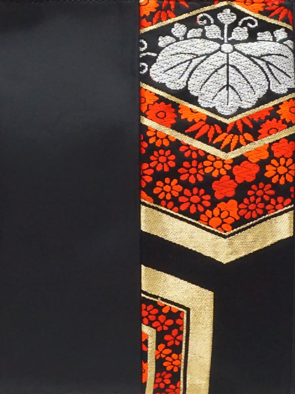 Bolso Tote Patchwork hecho de OBI de alta calidad. Hecho en Japón. Bolsos de mano y de hombro para señoras, únicos en su género "亀甲文"