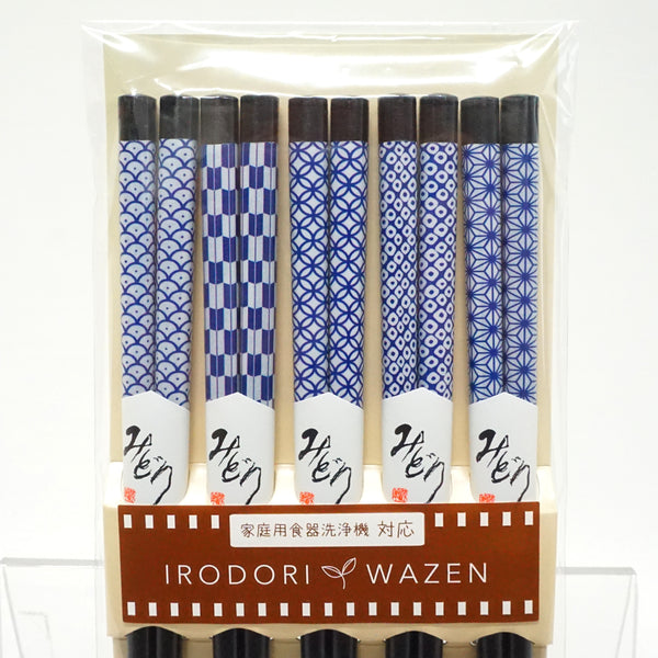 筷子5套，日本制造。8.9"(22.5cm) "日本现代/黑色"