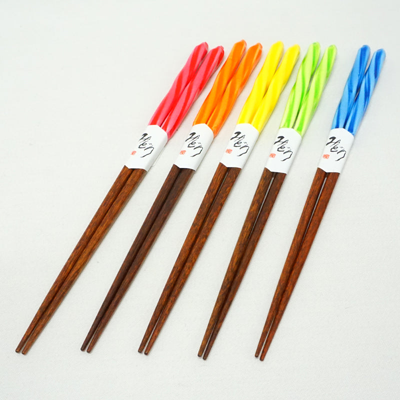 Палочки для еды 5 шт. сделаны в Японии. 9,1" (23 см) "Конфеты / натуральный"