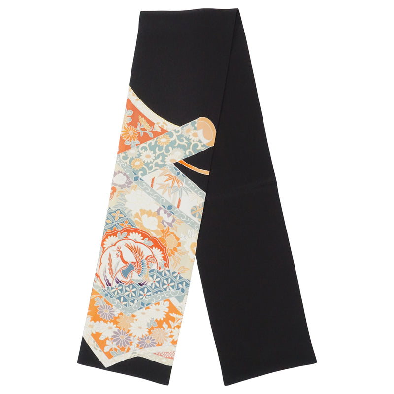 KIMONOのスカーフ。和柄ショール 女性用 レディース 日本製"鳳凰 / 鳳凰"