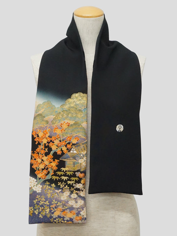 KIMONO围巾。日本图案的女性披肩，女士们在日本制造。"松树/竹子"