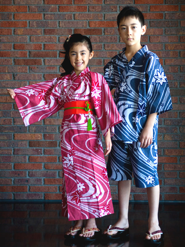 Jinbei for Children. made in Japan. Midori Yukata 