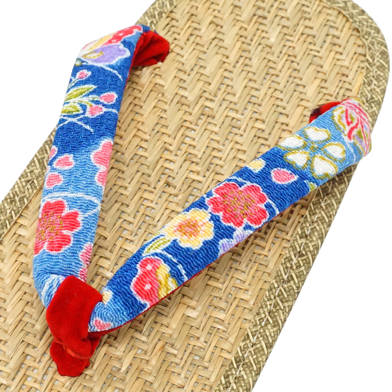 Sandales japonaises pour enfants. "ZORI" Sandales en caoutchouc fabriquées au Japon. "Bleu"