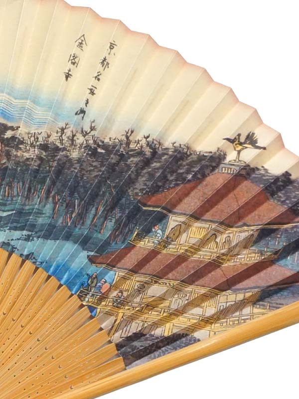 折叠扇。双面设计，在日本京都制造。日本手扇。
