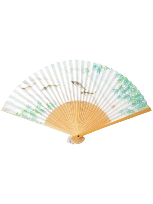 Folding Fan. made in Kyoto, Japan. Japanese Hand Fan. "Sweet fish / 鮎1001"