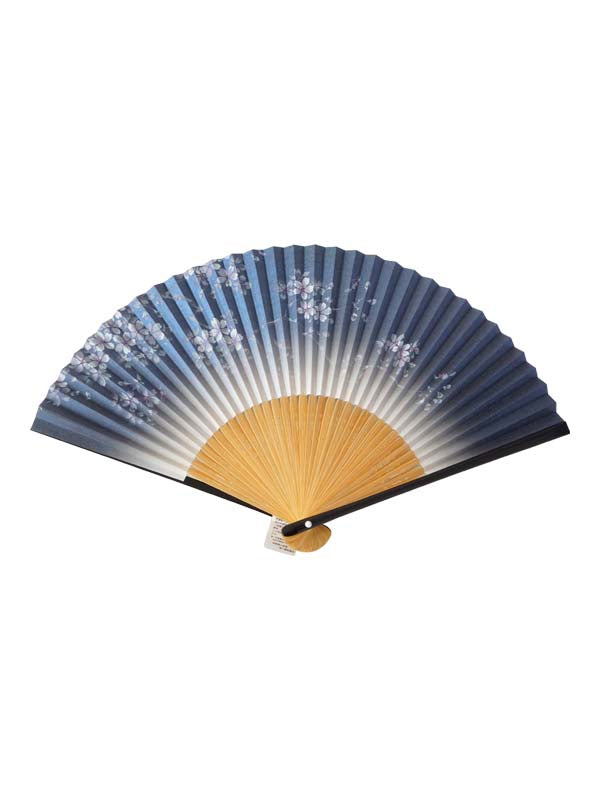 Folding Fan. made in Kyoto, Japan. Japanese Hand Fan. "Cherry Blossom / 夜桜221"