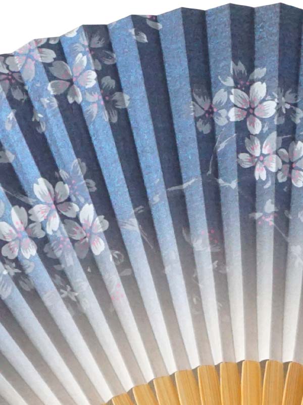 Faltfächer. Hergestellt in Kyōto, Japan. Japanischer Handfächer. &quot;Kirschblüte / 夜桜221&quot;