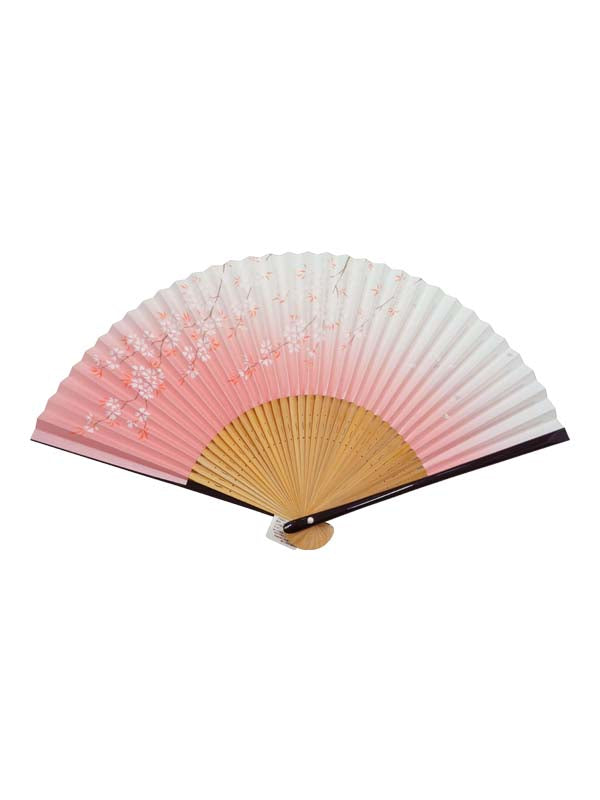 Folding Fan. made in Kyoto, Japan. Japanese Hand Fan. "Cherry Blossom / 薄花桜228"