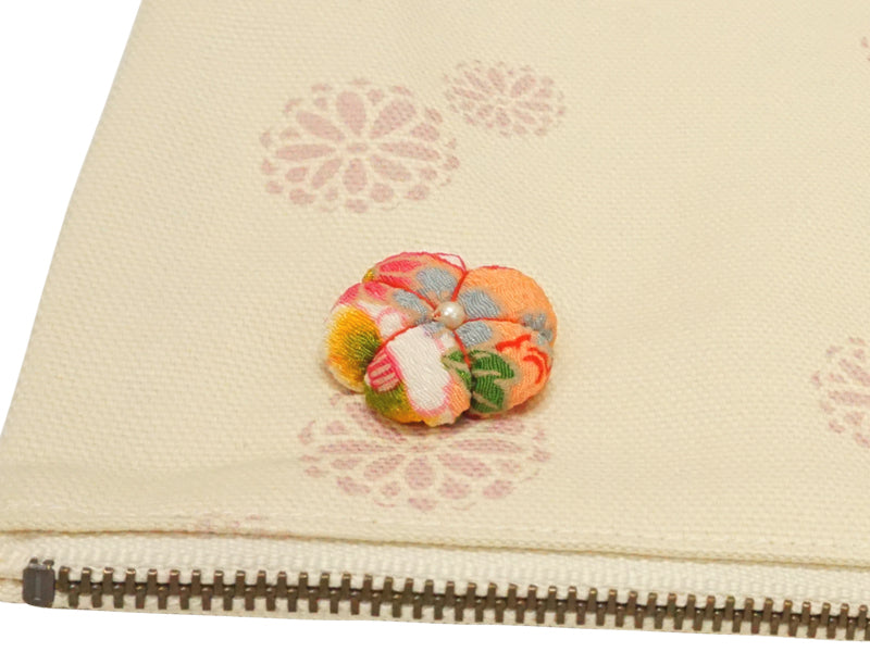 Бесплатный чехол. Холщовая ткань. сделано в Японии. Футляр для нескольких писем "Kimono girl". "Средний размер / Розовый"