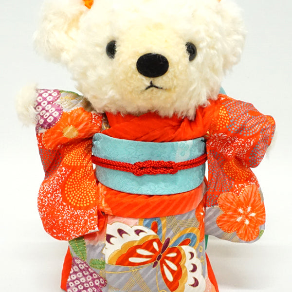 Stuffed Bear Wearing Kimono. 8.2