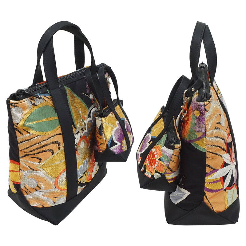 Ручная сумка с мини шармом из высококачественного OBI. сделано в Японии. Женские сумки, единственные в своем роде "Multicolor"