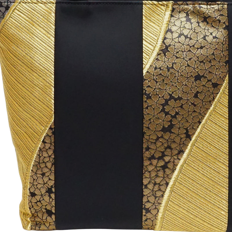 Лоскутная сумка из высококачественного материала OBI. сделано в Японии. Женские сумки для рук и плеч, единственные в своем роде "桜流水 / ゴールド".