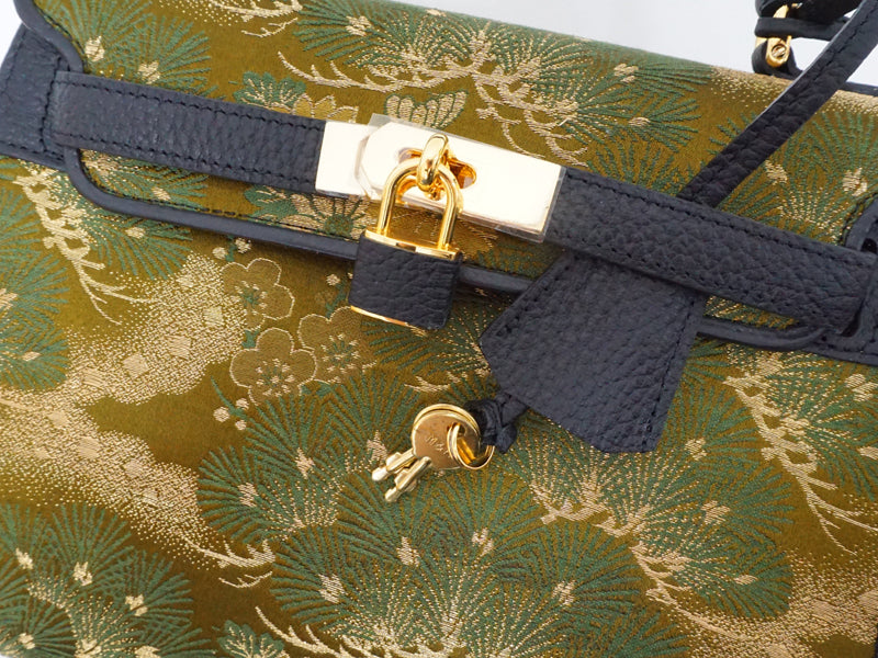 Винтажная сумка Оби. Сделано в Японии. Произведена Йошицунэ Исикава. Ручная сумка.  "松柄"