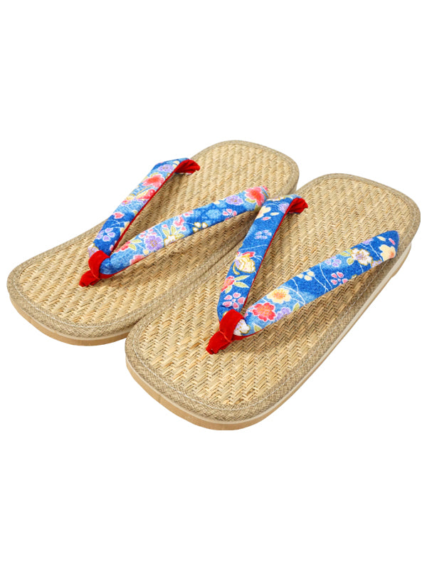 Sandales japonaises "ZORI" Sandales en caoutchouc pour femmes. Fabriquées au Japon. "Bleu