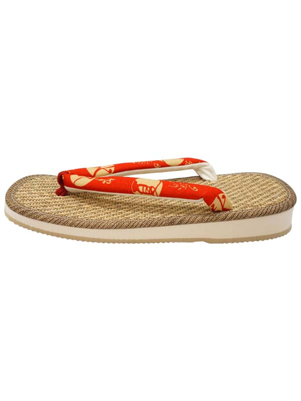 Japanese sandals "ZORI" Rubber sandals for Ladies. made in Japan. / Red