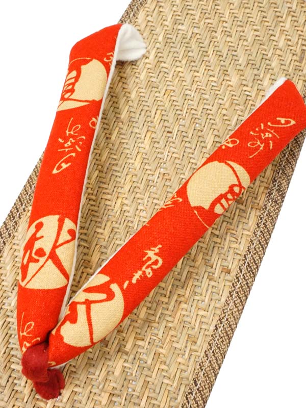 Japanische Sandalen &quot;ZORI&quot; Gummisandalen für Damen. Hergestellt in Japan. / Rot