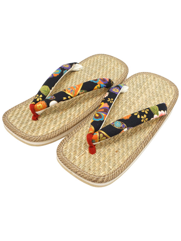 Japanese sandals "ZORI" Rubber sandals for Ladies. made in Japan. / Black