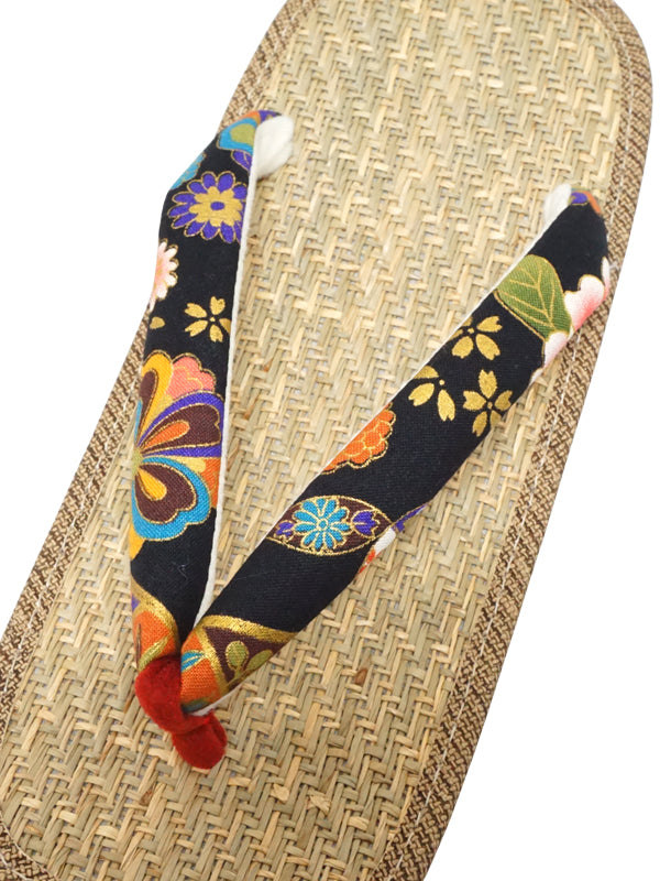 Sandales japonaises "ZORI" Sandales en caoutchouc pour femmes. Fabriquées au Japon. / Noir
